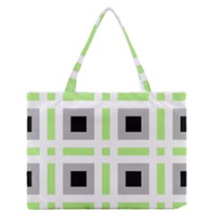 Agender Flag Plaid Zipper Medium Tote Bag by WetdryvacsLair