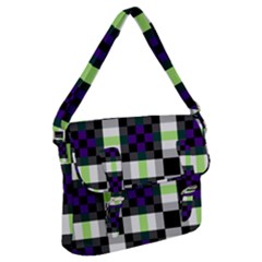 Agender Flag Plaid With Difference Buckle Messenger Bag by WetdryvacsLair