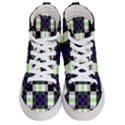 Agender Flag Plaid With Difference Women s Hi-Top Skate Sneakers View1