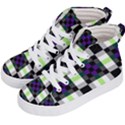 Agender Flag Plaid With Difference Kids  Hi-Top Skate Sneakers View2