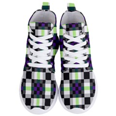 Agender Flag Plaid With Difference Women s Lightweight High Top Sneakers by WetdryvacsLair