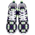 Agender Flag Plaid With Difference Women s Lightweight High Top Sneakers View1