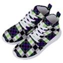 Agender Flag Plaid With Difference Women s Lightweight High Top Sneakers View2