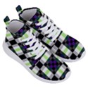 Agender Flag Plaid With Difference Women s Lightweight High Top Sneakers View3