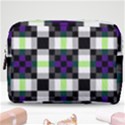 Agender Flag Plaid With Difference Make Up Pouch (Medium) View1