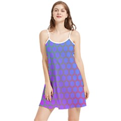 Hex Circle Points Vaporwave One Summer Frill Dress by WetdryvacsLair