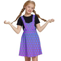 Hex Circle Points Vaporwave One Kids  Apron Dress by WetdryvacsLair