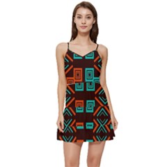 Abstract Pattern Geometric Backgrounds   Short Frill Dress by Eskimos