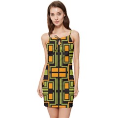 Abstract Geometric Design    Summer Tie Front Dress by Eskimos