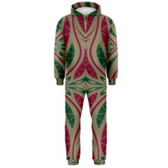 Folk Flowers Print Floral Pattern Ethnic Art Hooded Jumpsuit (men) by Eskimos