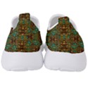 Artworks Pattern Leather Lady In Gold And Flowers Men s Slip On Sneakers View4