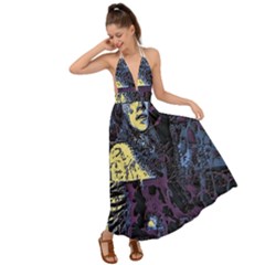 Glitch Witch Ii Backless Maxi Beach Dress by MRNStudios