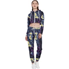 Glitch Witch Ii Cropped Zip Up Lounge Set by MRNStudios