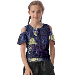 Glitch Witch Ii Kids  Butterfly Cutout Tee by MRNStudios