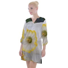 Lemon Sorbet Open Neck Shift Dress by thedaffodilstore