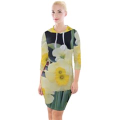 Daffodils In Bloom Quarter Sleeve Hood Bodycon Dress by thedaffodilstore