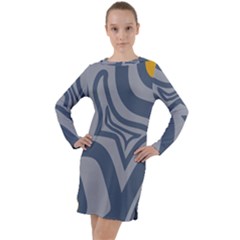 Abstract Pattern Geometric Backgrounds Long Sleeve Hoodie Dress by Eskimos