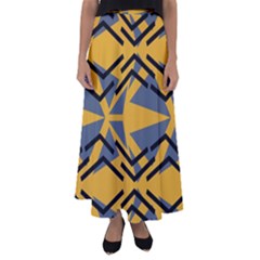 Abstract Pattern Geometric Backgrounds Flared Maxi Skirt by Eskimos