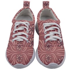 Folk Flowers Print Floral Pattern Ethnic Art Kids Athletic Shoes by Eskimos