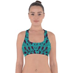 Leaves On Adorable Peaceful Captivating Shimmering Colors Cross Back Hipster Bikini Top  by pepitasart