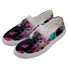 Graffiti Grunge Men s Canvas Slip Ons by ArtistRoseanneJones