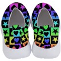 Rainbow Hearts and Stars No Lace Lightweight Shoes View4