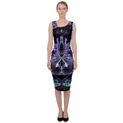 The High Priestess Card Sleeveless Pencil Dress by MRNStudios