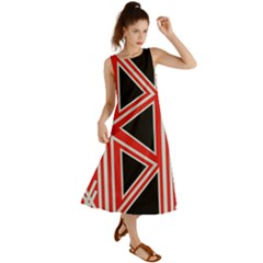 Abstract Pattern Geometric Backgrounds  Summer Maxi Dress by Eskimos