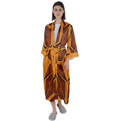 Abstract Pattern Geometric Backgrounds  Maxi Satin Kimono by Eskimos