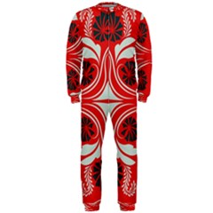 Folk Flowers Print Floral Pattern Ethnic Art Onepiece Jumpsuit (men) by Eskimos