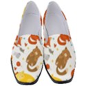 Seamless Pattern With Kittens White Background Women s Classic Loafer Heels View1