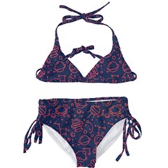 Seamless Space Pattern Kids  Classic Bikini Set