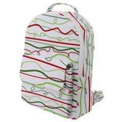 Scribble-pattern Flap Pocket Backpack (small) by Jancukart