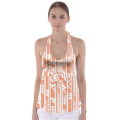 Tribal-pattern Babydoll Tankini Top by Jancukart