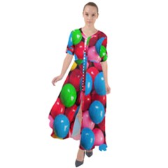 Bubble Gum Waist Tie Boho Maxi Dress by artworkshop