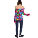 Bubble Gum Off Shoulder Long Sleeve Top View2