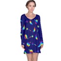 Space-pattern Colourful Long Sleeve Nightdress View1