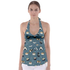 Sushi Pattern Babydoll Tankini Top by Jancukart