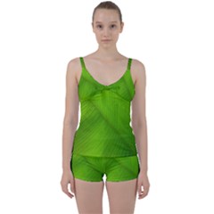 Banana Leaf Tie Front Two Piece Tankini by artworkshop