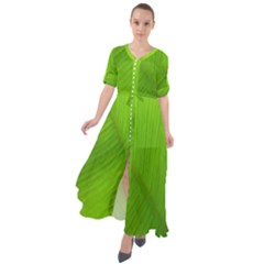 Banana Leaf Waist Tie Boho Maxi Dress by artworkshop