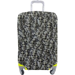 Creepy Head Motif Pattern Luggage Cover (large) by dflcprintsclothing