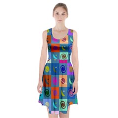 Space-pattern Multicolour Racerback Midi Dress by Jancukart