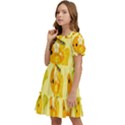 Banana Cichlid Kids  Puff Sleeved Dress View3