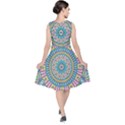 Mandala 01 V-Neck Midi Sleeveless Dress  View2