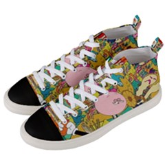 Cartoon Wallpapers Men s Mid-top Canvas Sneakers by Jancukart