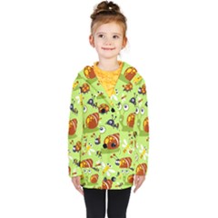 Little-animals-cartoon Kids  Double Breasted Button Coat by Jancukart