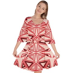 Abstract Pattern Geometric Backgrounds  Velour Kimono Dress by Eskimos