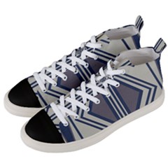 Abstract Pattern Geometric Backgrounds  Men s Mid-top Canvas Sneakers by Eskimos