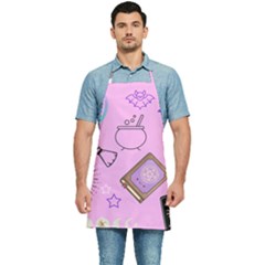 Pastel Goth Witch Pink Kitchen Apron by NerdySparkleGoth