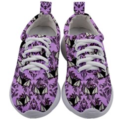 Purple Bats Kids Athletic Shoes by NerdySparkleGoth